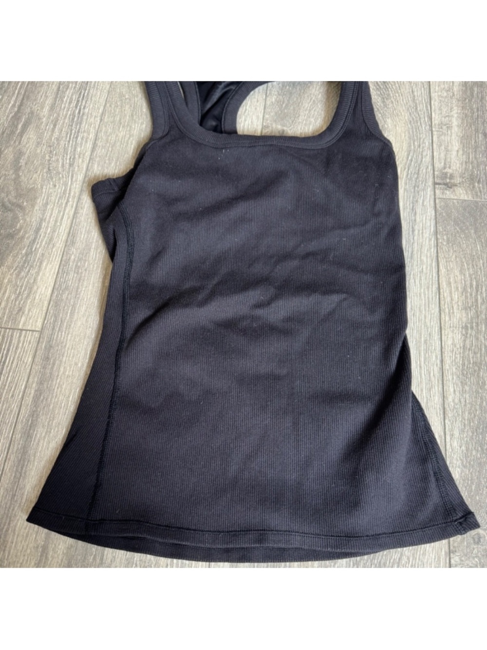 Alo Black Ribbed Support Tank